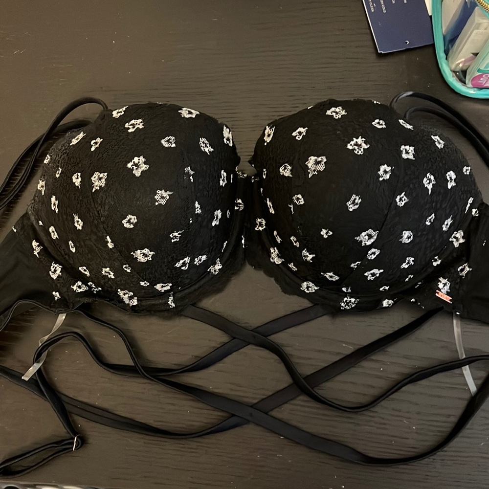 36DDD Strappy Date Push Up Bra VS Pink